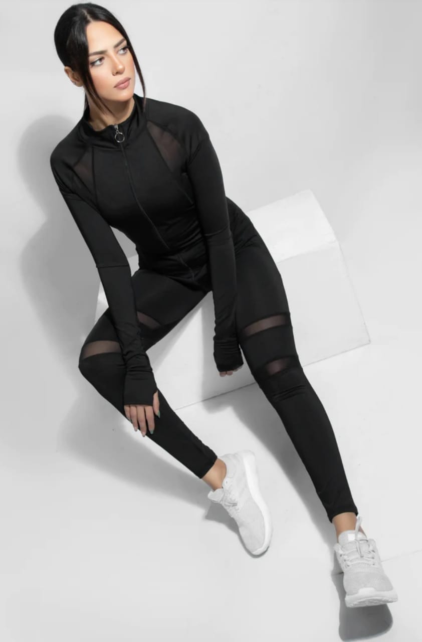 sports set tee &cleggings black